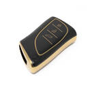 New Aftermarket Nano High Quality Gold Leather Cover For Lexus Remote Key 3 Buttons Black Color LXS-B13J3 | Emirates Keys -| thumbnail