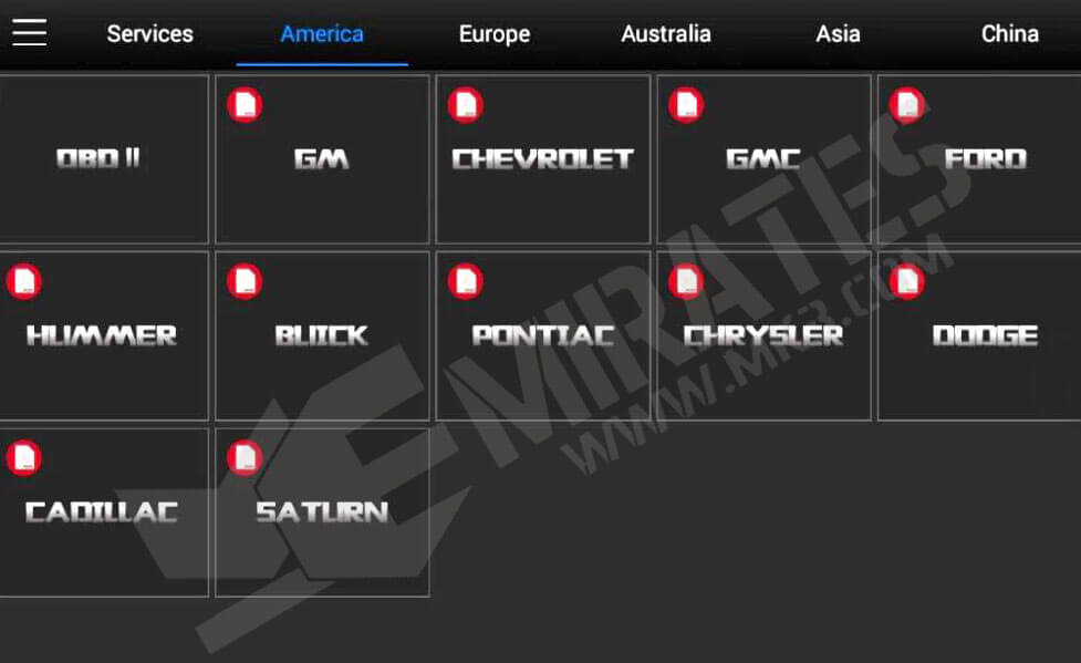 XTOOL PS90 pro America Car Models