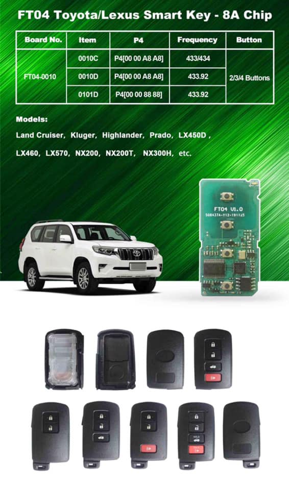 lonsdor-ft04-remote-pcb-0101d-0010d