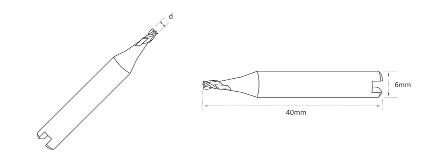 High Quality Best Price End Mill Cutter And Tracer Point W114M Carbide φ2.0xD6x40Lx3F For Viper , Accessories ,Cutter, Parts BUY NOW | Emirates Keys