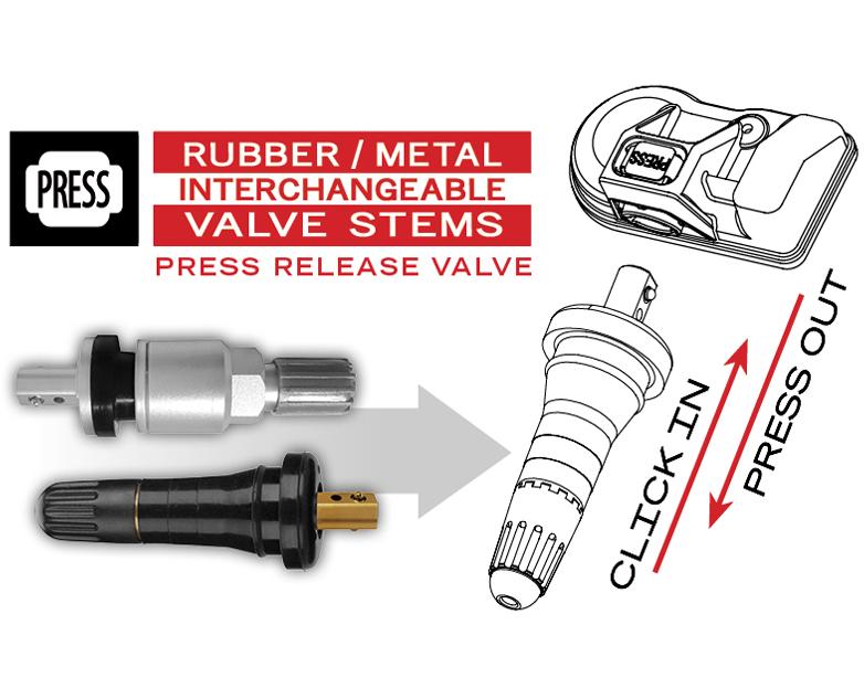 Autel 4 Metal Press-IN Valve Stems For 1-Sensor Compatible with Autel 1-Sensors and Autel 315MHz & 433 MHz MX-Sensors | Emirates Keys