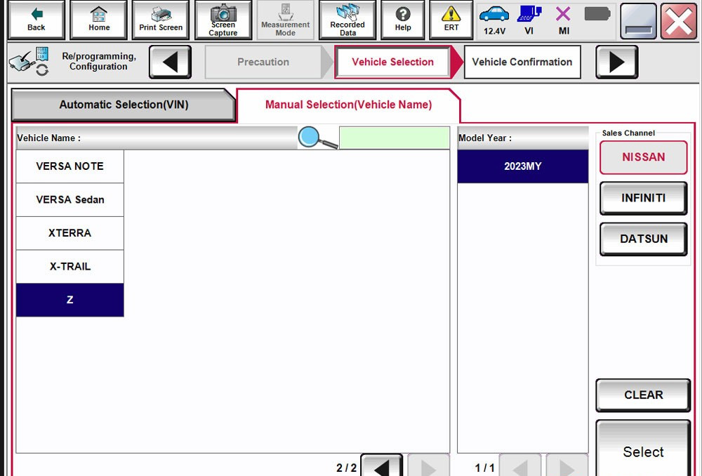 vxdiag nissan vehicle list 3