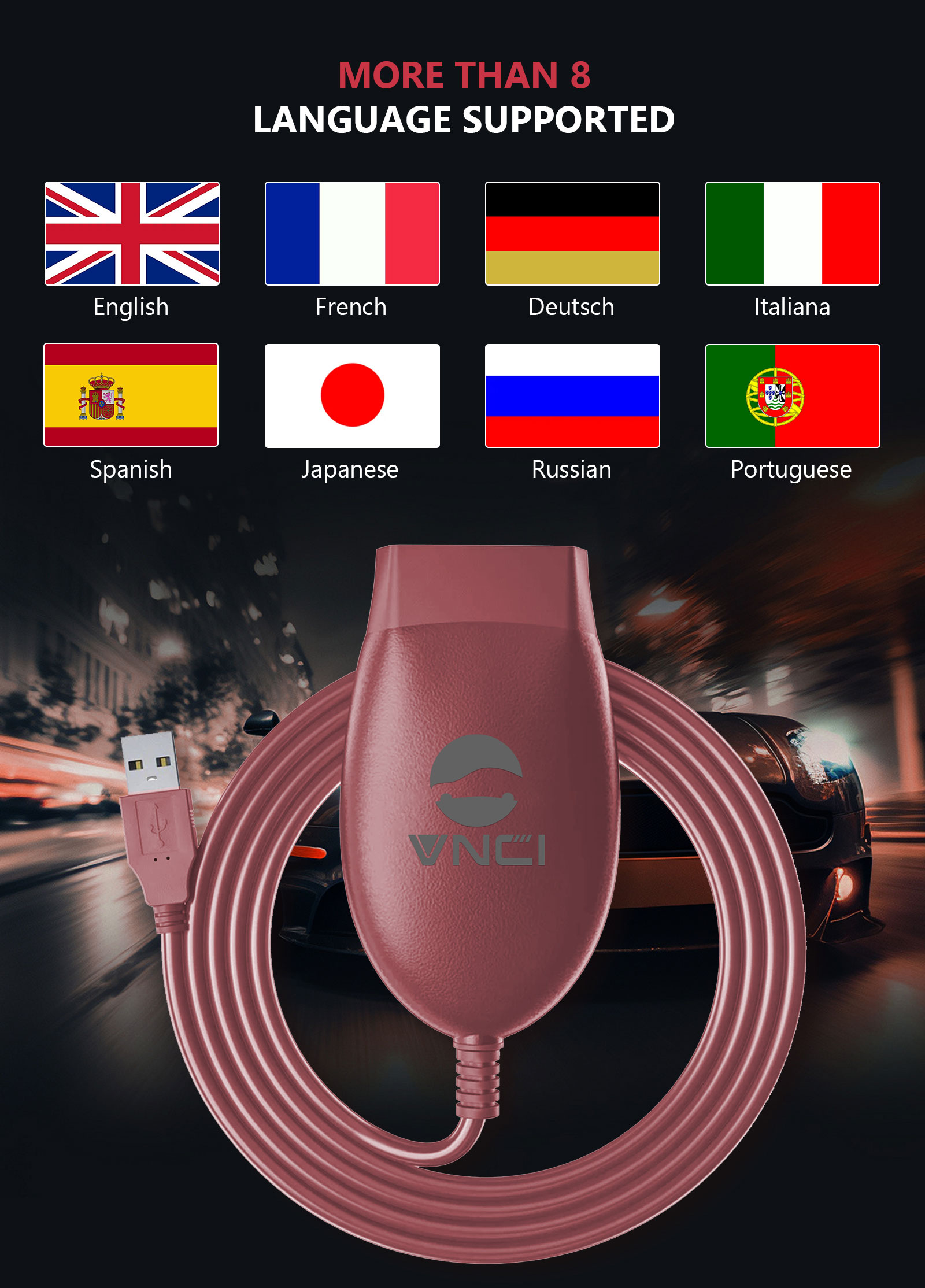 New VNCI J2534 Nano Diagnostic Tool Compatible With Most J2534 Software And ELM327 Software, Automatic Mode Switching | Emirates Keys