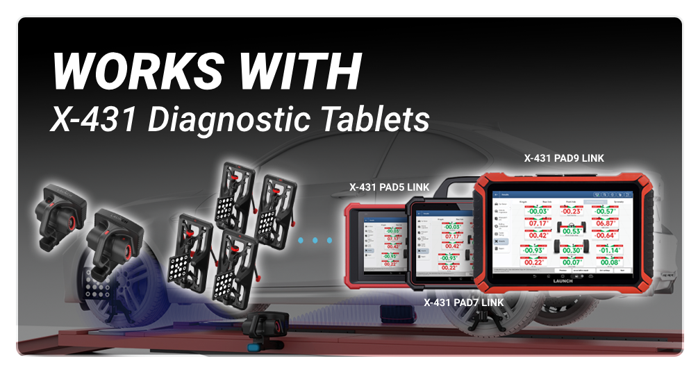 Launch X-613 Portable 3D Wheel Aligner Features