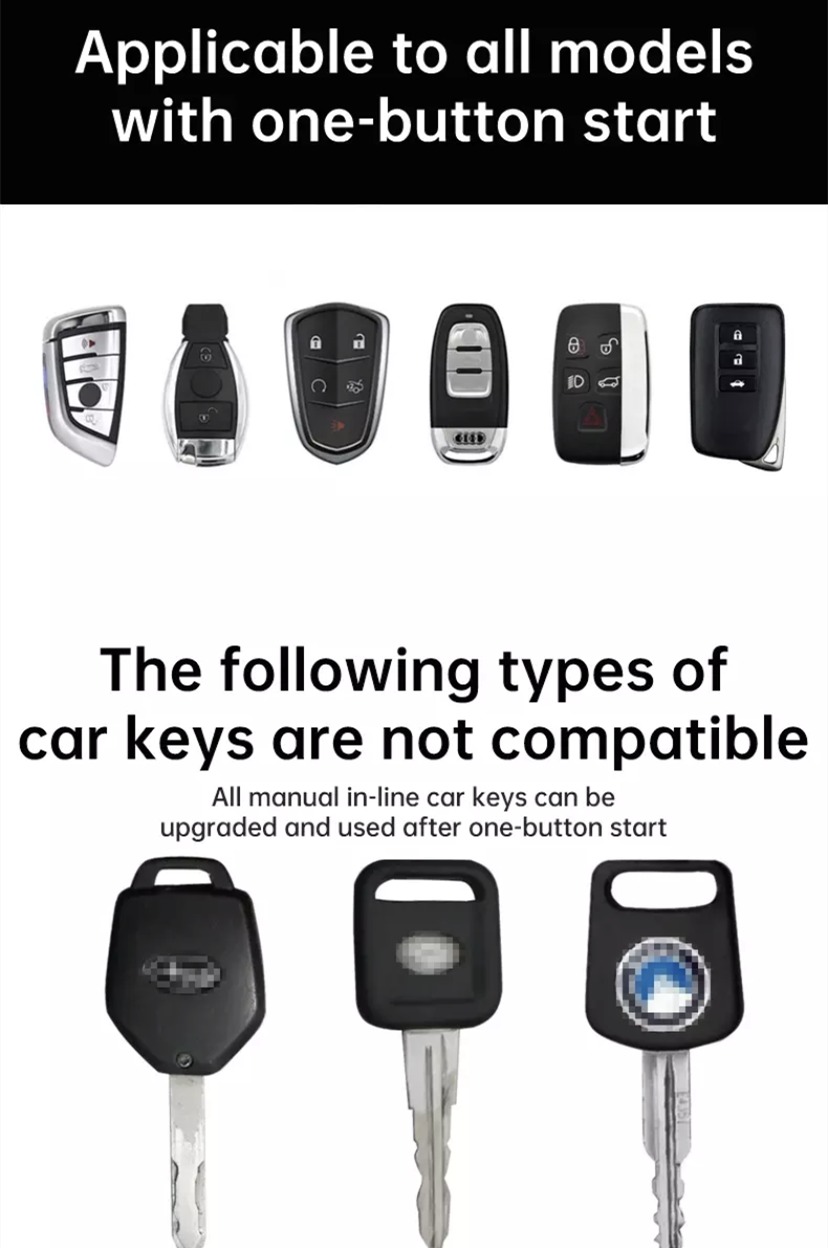 New Aftermarket LCD Universal Modified Smart Remote Key Kit For All Keyless Car FEM Style Black Color | Emirates Keys