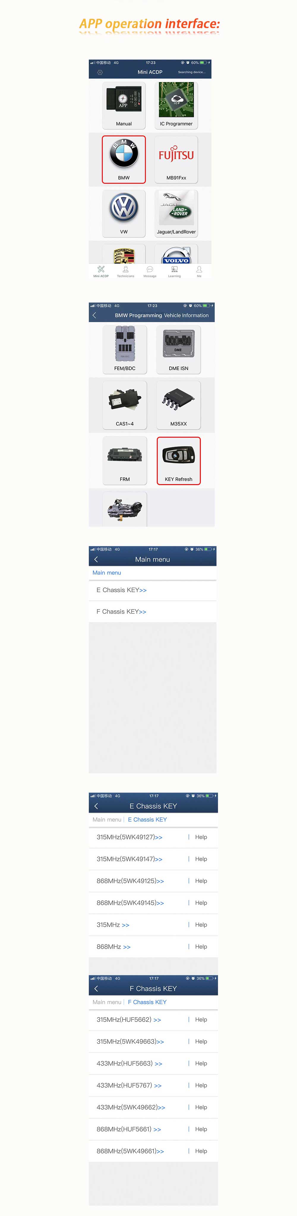 Yanhua ACDP Set Module 7 for Refresh BMW E chassis/F chassis key to make BMW keys can be used repeatedly