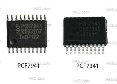 different types – with PCF7341 and with PCF7941, At reading of key TMPro will show PCF7941 for both types