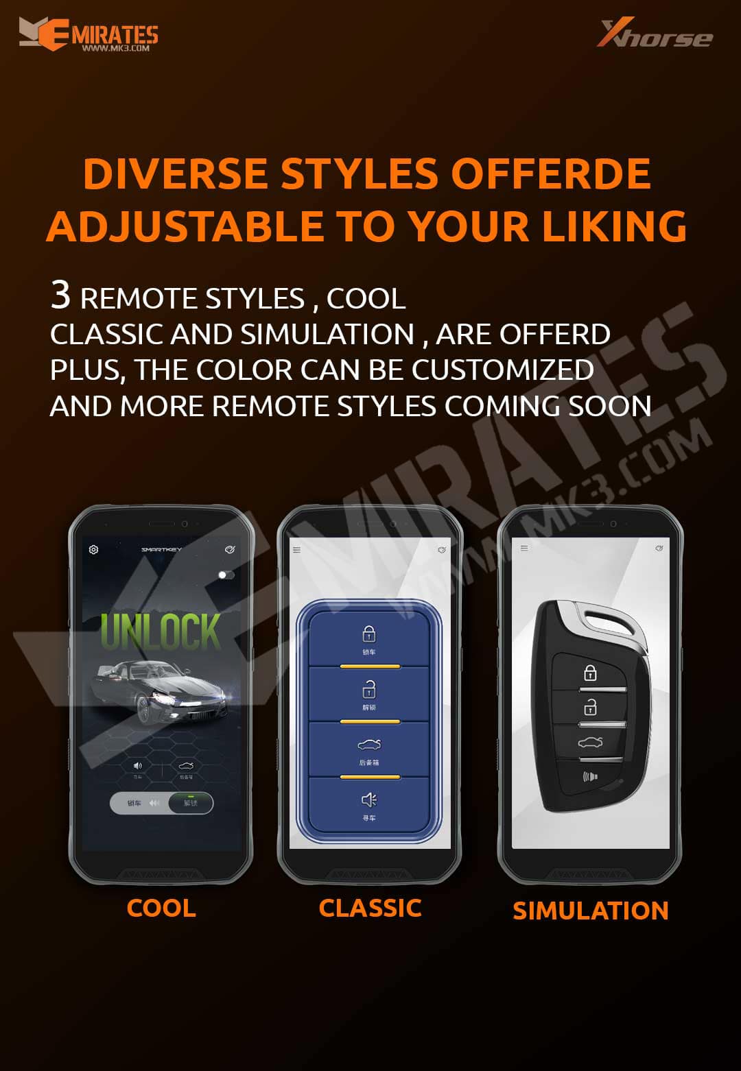 3 Remote Styles, Cool Classic And Simulation, Are Offred Plus, The Color Can Be Customized And More Remote Styles Coming Soon