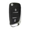 Peugeot Flip Remote Key Shell Chrome 2 Button With Battery Holder Modified