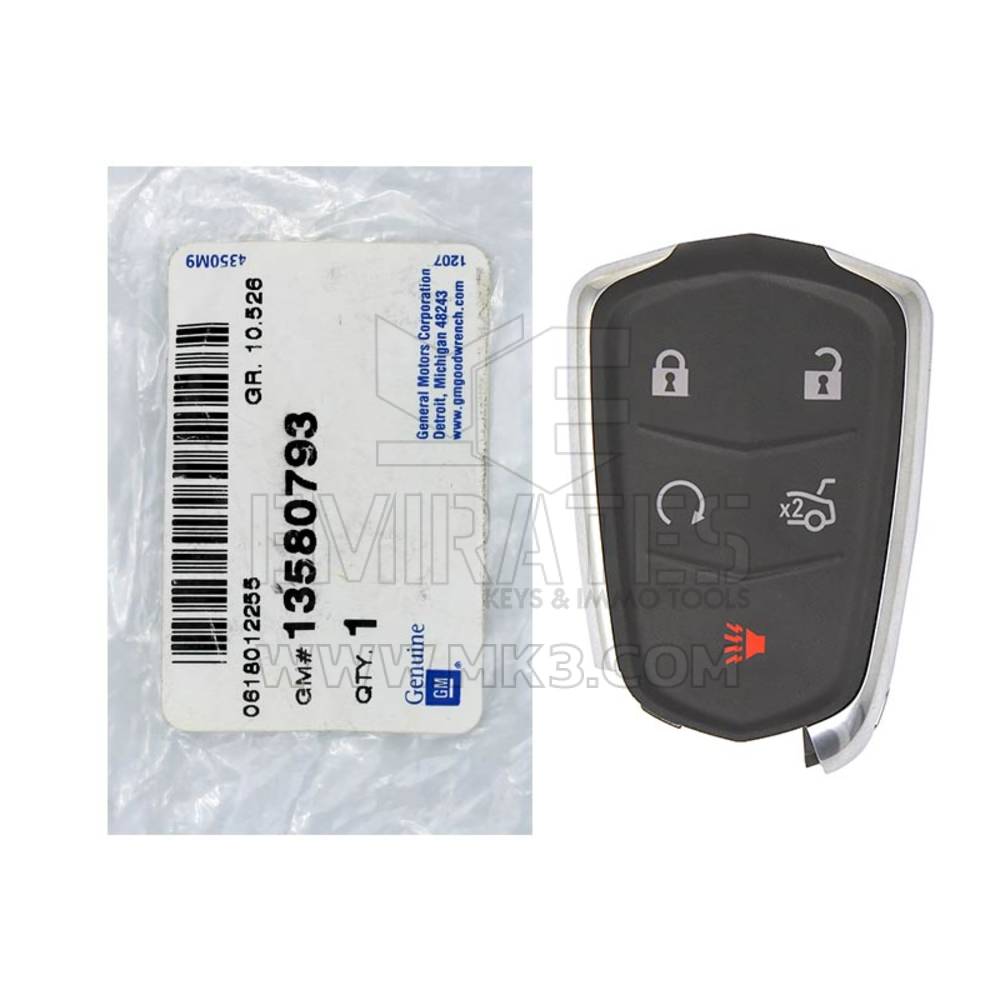 Новый Cadillac ATS 2015 Оригинальный / OEM Smart Remote Key 5 Кнопки 433 МГц OEM Номер детали: 13580793 | Ключи от Эмирейтс