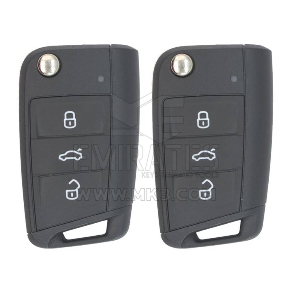 VW MQB BA Yeni Tip 2x Flip Remote Key 3 Düğme| MK3
