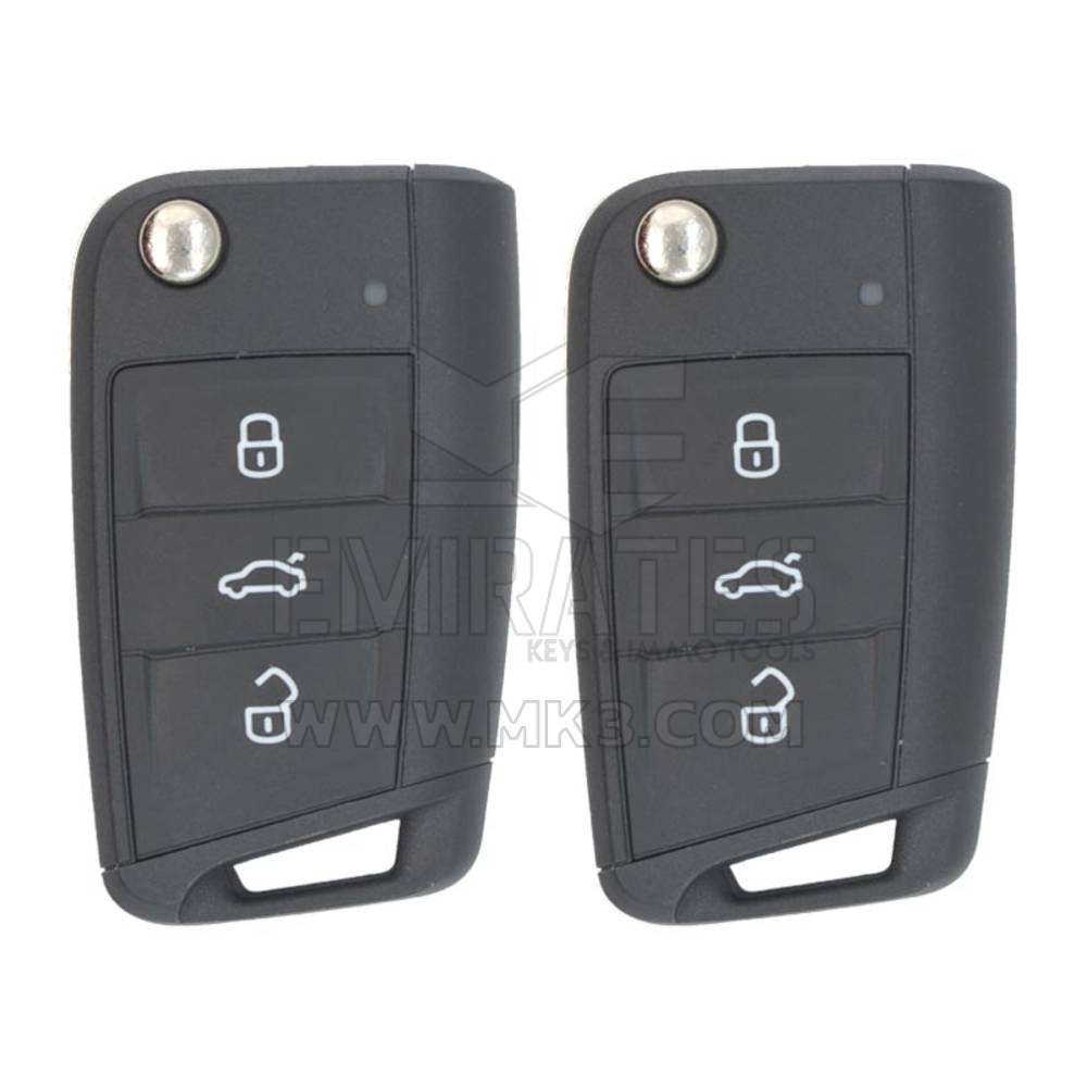 VW MQB BA New Type 2x Flip Remote Key 3 Butto| MK3