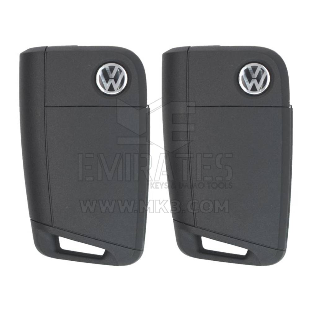 Nueva Marca VW MQB BA Nuevo Tipo 2x Llave Remota Flip 3 Botones 433MHz Con Juego de Cerradura para Volkswagen | Emirates Keys