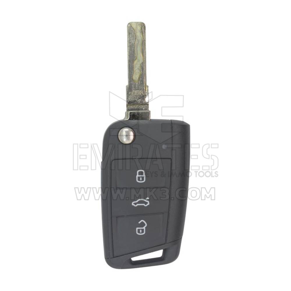 VW MQB BA Nuevo tipo 2x Llave remota abatible 3 botones 433MHz con juego de cerradura - MK12897 - f-2