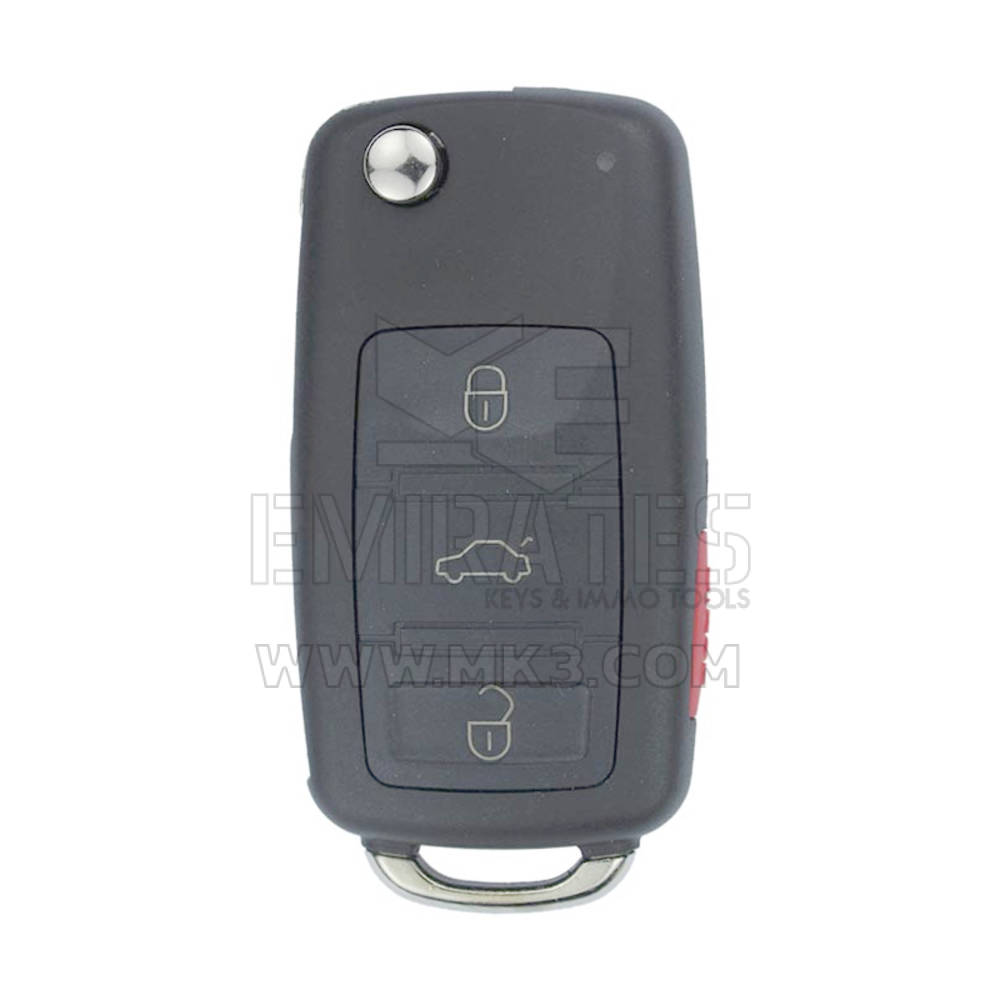 Volkswagen Touareg Flip Chave Remota 3+1 Botões 433MHz PCF7946 Transponder