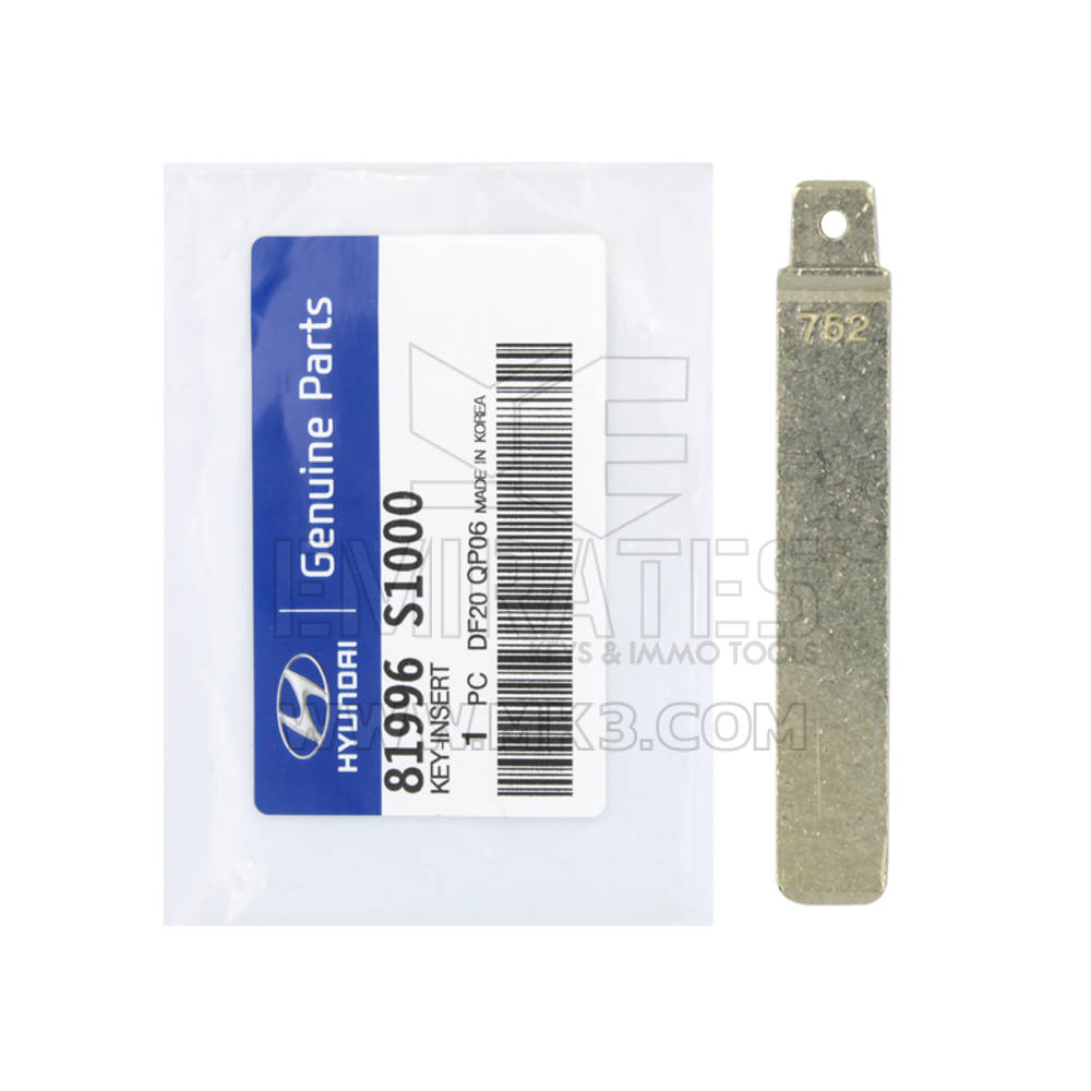 Hyundai Santa Fe Genuine Flip Remote Key Blade 81996-S1000 | MK3