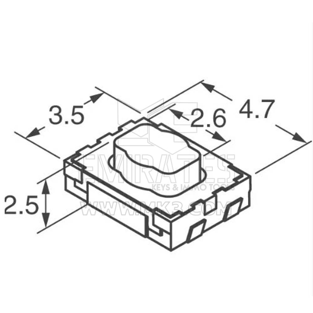 Interruttore a pulsante remoto Modello 3.5X4.7X2.5H | MK3