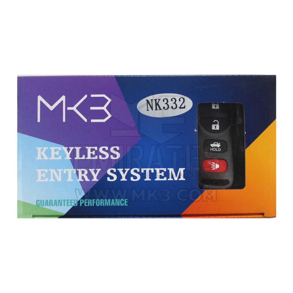 Keyless Entry System Nissan Tida 3+1 Button Model NK332 - MK18826 - f-3