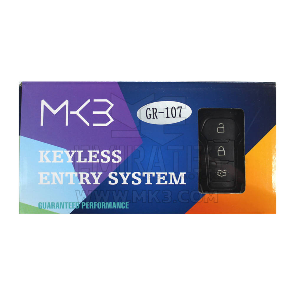 Sistema de entrada keyless flip de 3 botões modelo GR107 da Ford - MK18871 - f-3