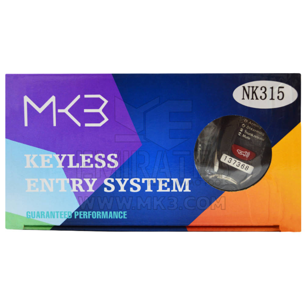 Keyless Entry System chiave KIA Hyundai 3 + 1 pulsante modello NK315 - MK18924 - f-6