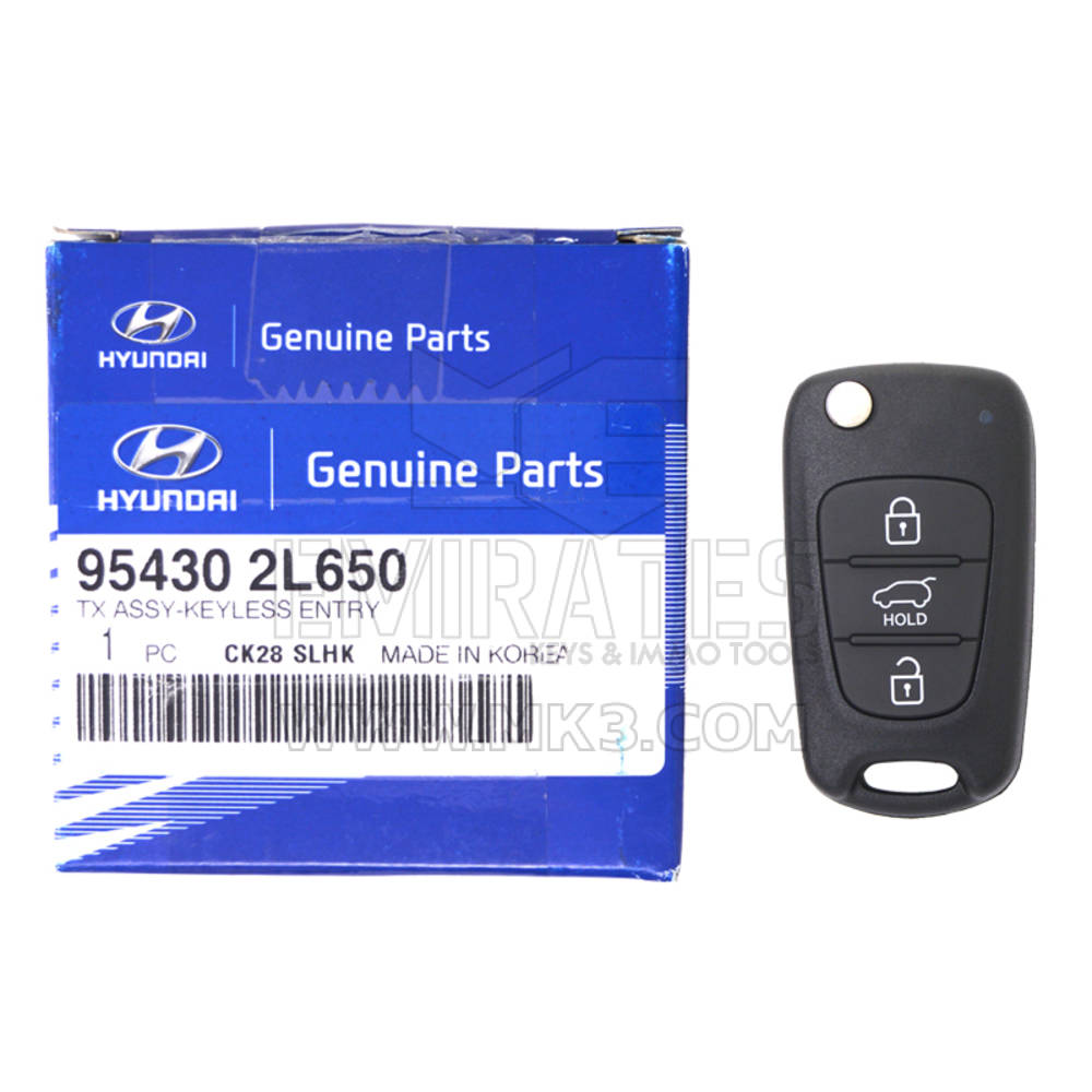 Hyundai I30 2011-2013 Genuine Flip Remote Key 433MHz 95430-2L650 - MK15530 - f-2