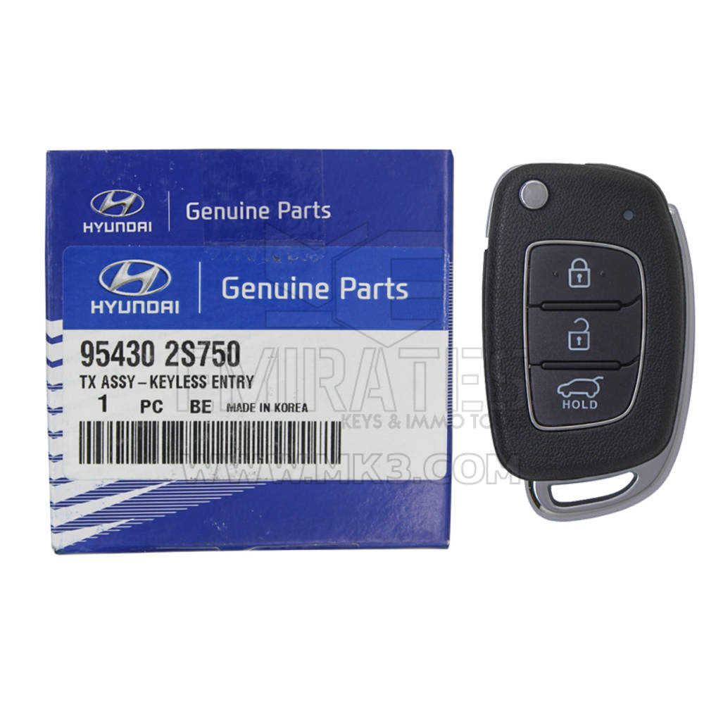 Nouvelle télécommande Hyundai Tucson 2014-2015 authentique/OEM 3 boutons 433 MHz 95430-2S750 954302S750/FCCID : OKA-865T | Clés Emirates