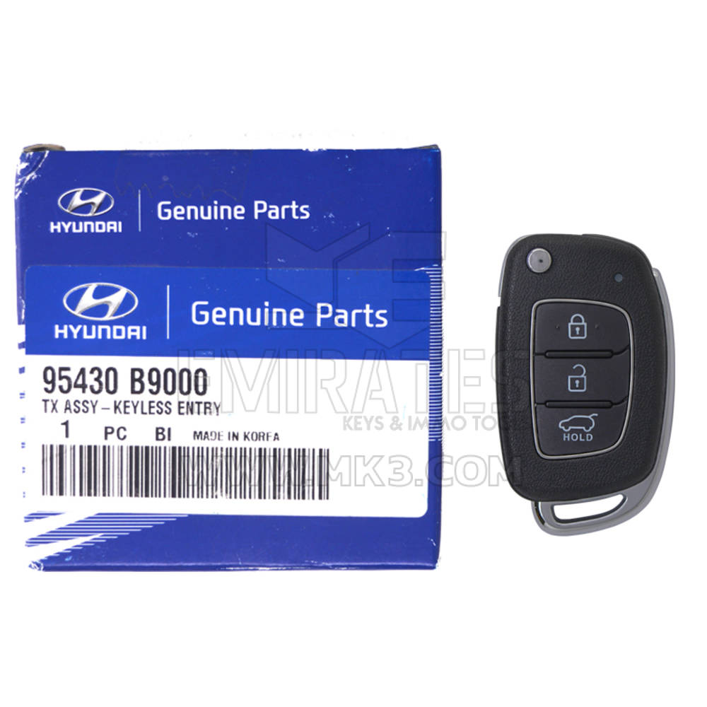 Hyundai I10 2016 Genuine Flip Remote Key 433MHz 95430-B9000 - MK15912 - f-2