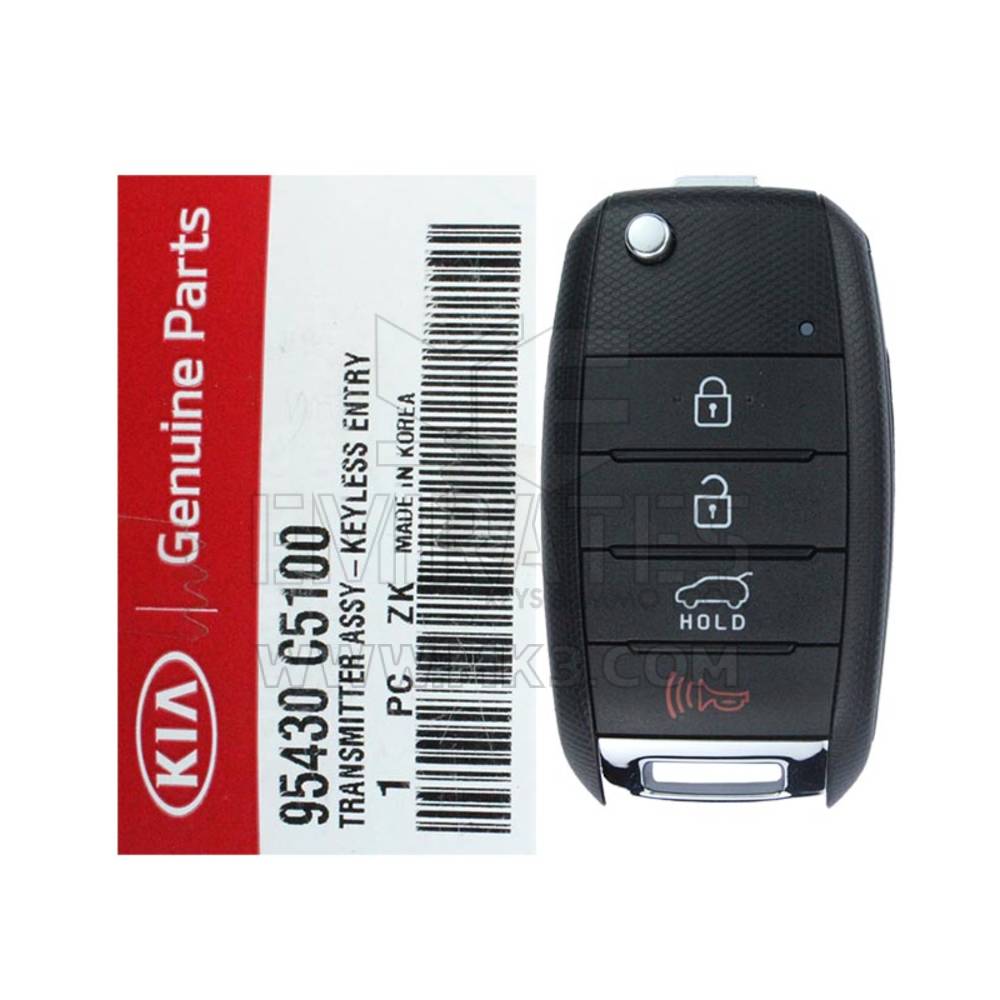 Brand NEW KIA Sorento 2016-2020 Genuine/OEM Flip Remote Key 4 Buttons 433MHz 95430-C5100 95430C5100 / FCCID: OSLOKA-910T | Chaves dos Emirados