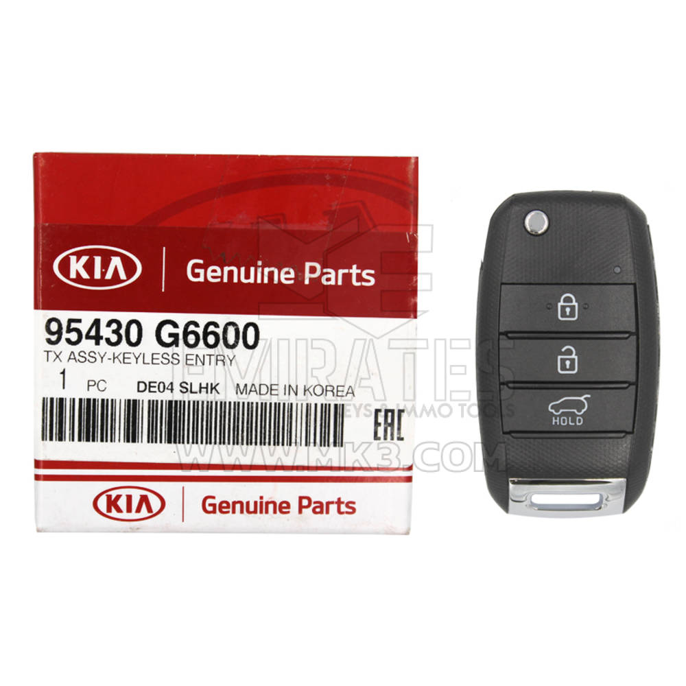 Brand NEW KIA Picanto 2018-2019 Genuine Flip Remote Key 3 Buttons 433MHz 95430-G6600 95430G6600 | Emirates Keys