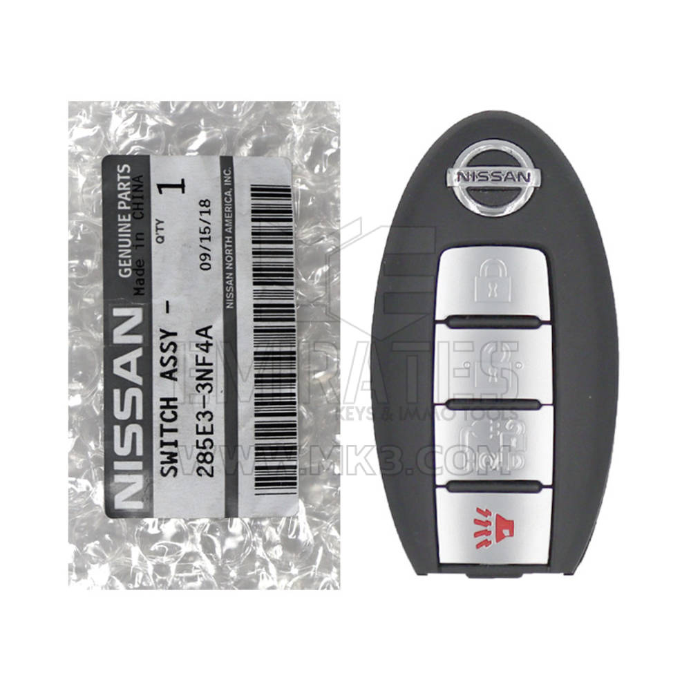 NEW Nissan Leaf 2014 Genuine/OEM Smart Remote Key 4 Buttons 315MHz 285E3-3NF4A 285E33NF4A / FCCID: CWTWB1U840 | Emirates Keys