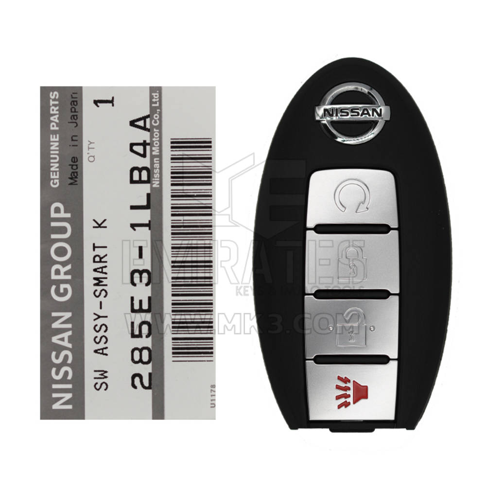 Brand NEW Nissan Patrol 2013-2018 Genuine/OEM Smart Key Remote 4 Buttons 433MHz 285E3-1LB4A 285E31LB4A / FCCID: CWTWB1U787 | Emirates Keys