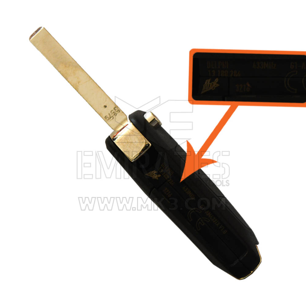Opel Corsa D Genuine Flip Remote Key 2 Button 433MHz And a lot of Emirates Keys