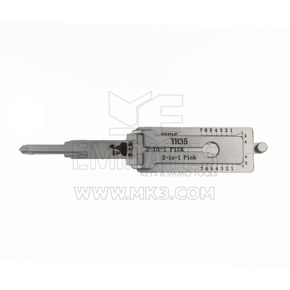 Оригинальный инструмент Lishi 2-in-1 Pick Decoder Tool YH35-AG