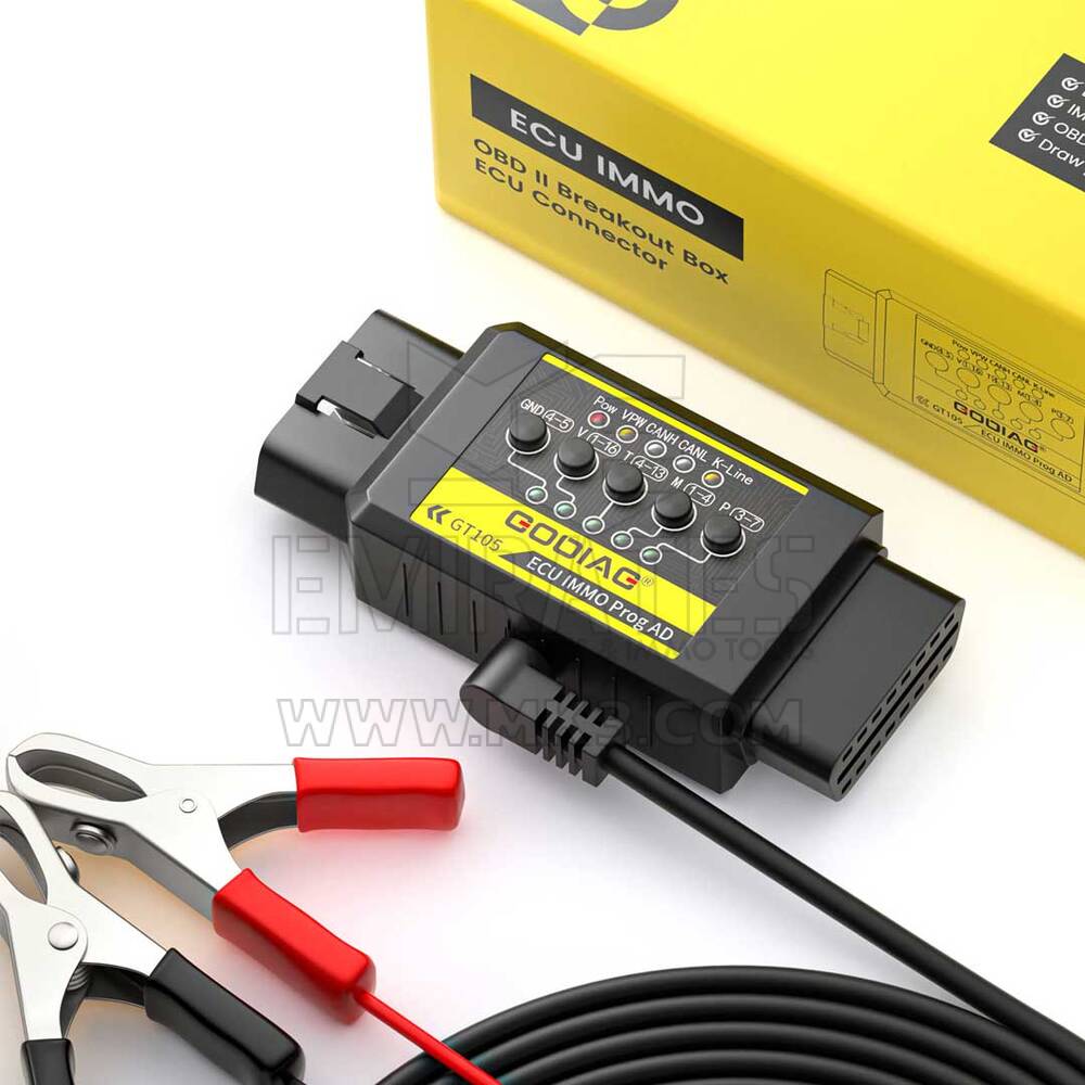 New GODIAG ECU IMMO Prog AD GT105 OBD II Break Out Box ECU Connector  for automobile maintenance technicians | Emirates Keys