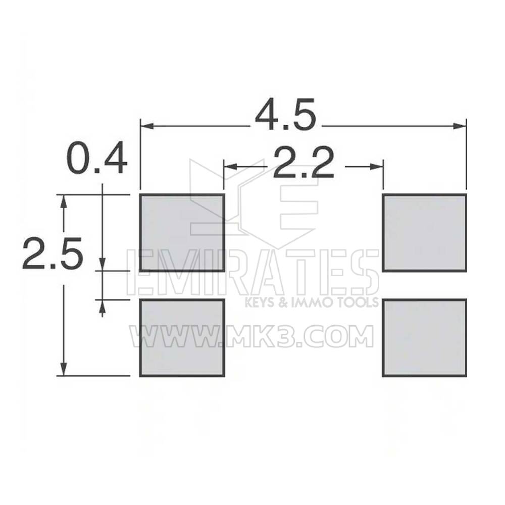 Button Switch Original For Chrysler Jeep Dodge Smart Key Panasonic 2.9 x 3.5 x 1.7H Manufacturer Product Number : EVP-AAN02Q | Emirates Keys