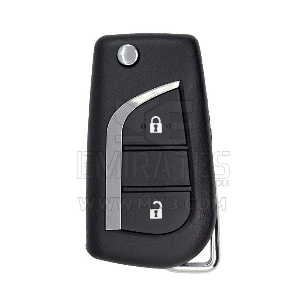 Carcasa de llave remota abatible para Toyota Corolla, 2 botones, hoja VA2