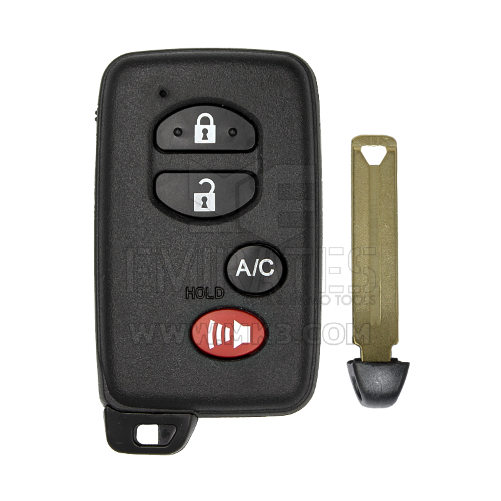 Nuovo guscio chiave remota Toyota Smart Aftermarket 4 pulsanti con pulsante antipanico e A/C Miglior prezzo di alta qualità | Chiavi degli Emirati