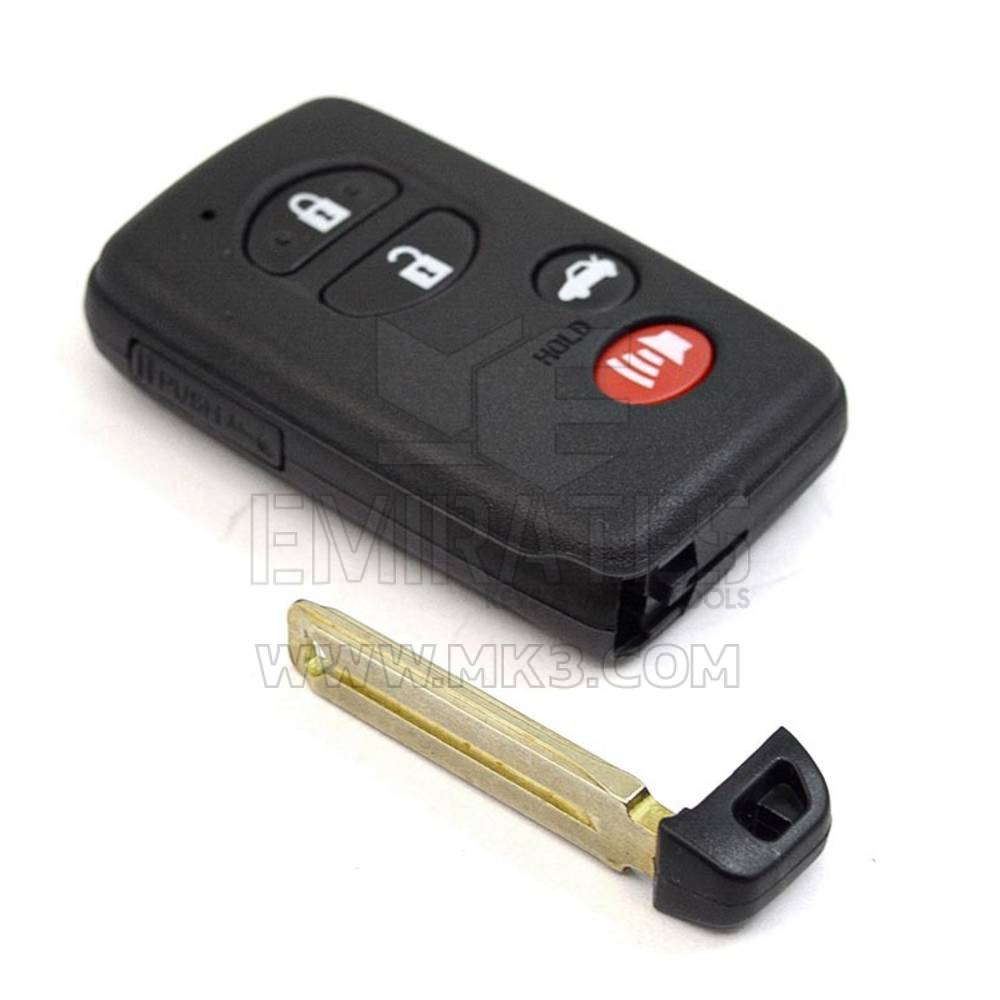Toyota Smart Key Remote Shell 4 botões tipo sedan preto - MK11034 - f-3