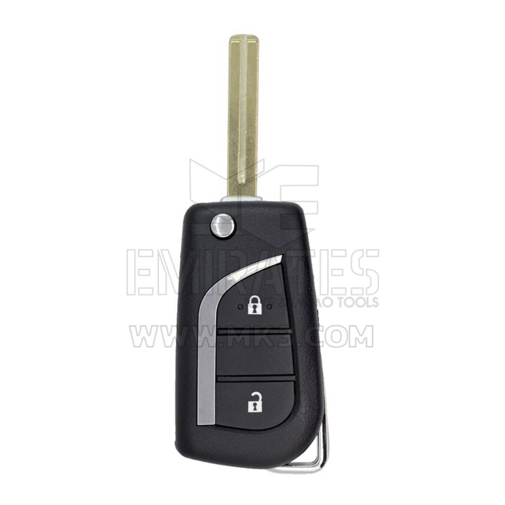 Guscio telecomando Toyota Corolla Flip 2 pulsanti TOY48 Lama di alta qualità, copritastiera Emirates Keys, sostituzione gusci portachiavi a prezzi bassi.