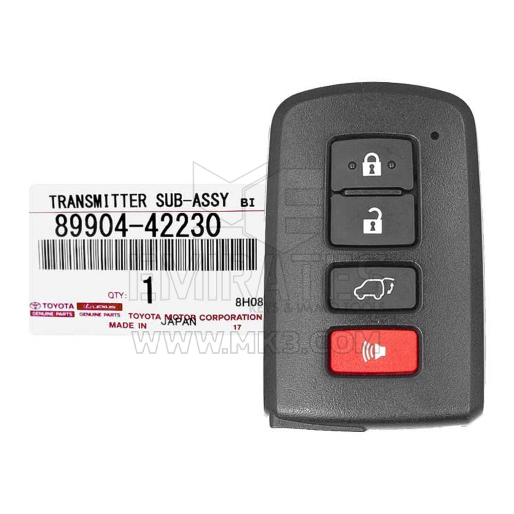 Clé télécommande intelligente d'origine/OEM pour Toyota Rav4 2013 – 2018, 4 boutons, 433,92 MHz, 89904-42230, 8990442230, FCCID : BA4EK | Clés des Émirats