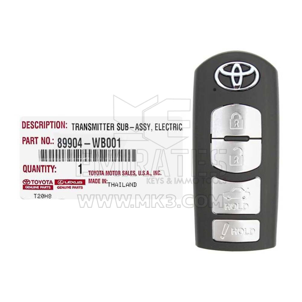 Marca NUEVA Toyota Yaris 2017-2019 Genuine/OEM Smart Remote Key 4 Botones 315MHz 89904-WB001 / FCCID: WAZSKE13D01 | Claves de los Emiratos