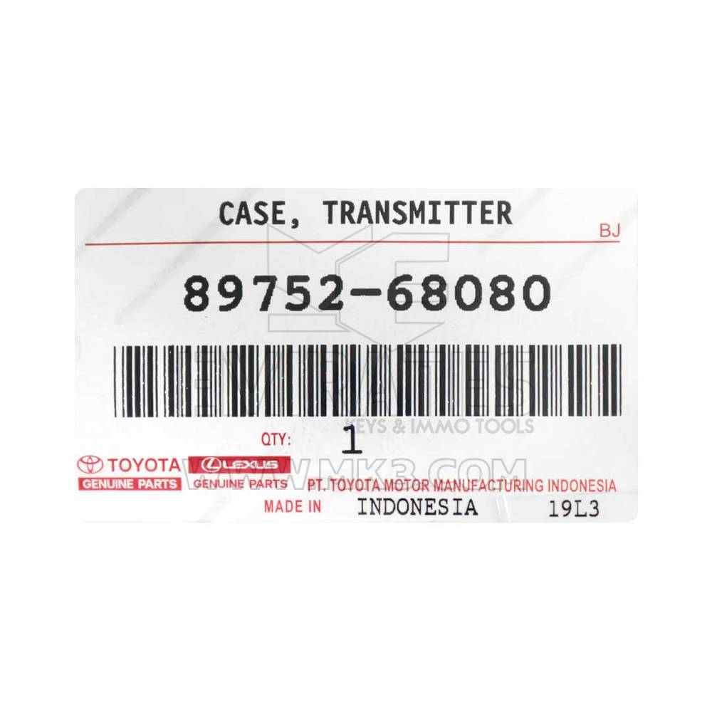 Yeni Marka Toyota Yaris 2014 Orijinal OEM Uzaktan Anahtar Kabuk 2 Düğme OEM Parça Numarası: 89752-68080 | Emirates Anahtarları