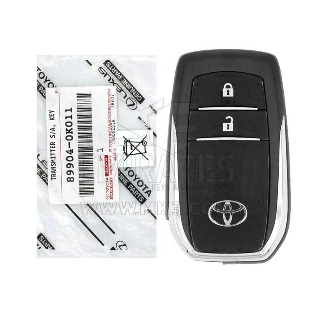 NEW Toyota Fortuner 2016-2022 Genuine/OEM Smart Remote Key 2 Buttons 433MHz 89904-0K011, 89904-0K170, 89904-0K171 / FCCID: BM1EW | Emirates Keys