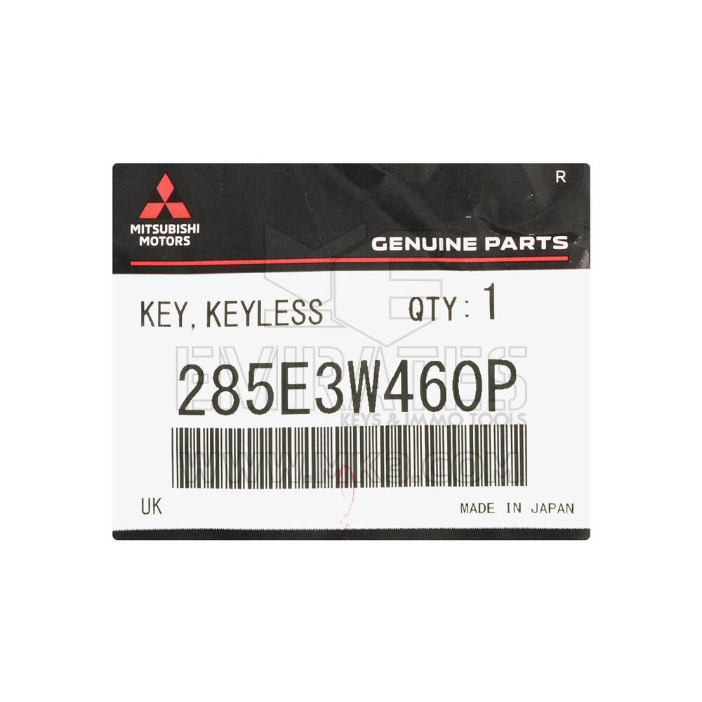 New Mitsubishi Eclipse Cross 2024 Genuine / OEM Smart Remote Key 2 Buttons 433MHz OEM Part Number: 285E3460P , 8637C986 - FCC ID: GHRM014-YS9 | Emirates Keys