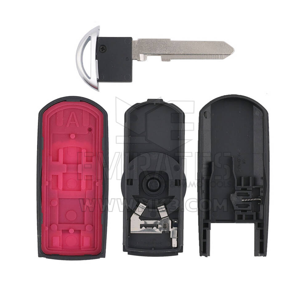 Guscio per chiave intelligente Mazda di alta qualità a 3 pulsanti, cover per chiave telecomando Emirates Keys, gusci per portachiavi di ricambio a prezzi bassi.