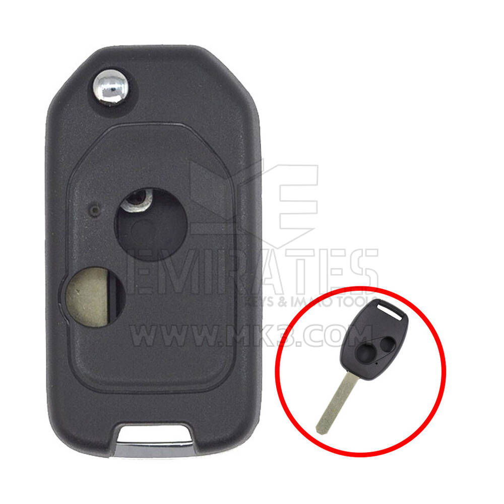 Honda Modified Flip Remote Shell 2 Button Laser Blade