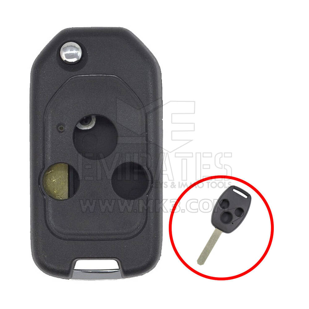 Honda 3 Button Remote Head Key Blank Shell