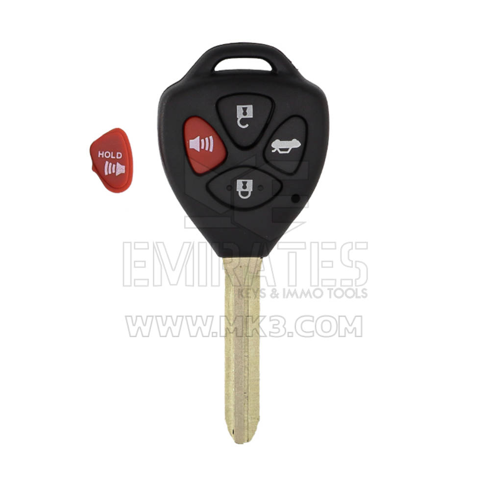 Novo aftermarket Toyota Warda Remote Key Shell 4 botões com pânico de alta qualidade melhor preço | Chaves dos Emirados