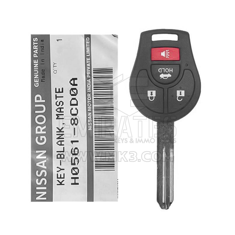 Brand New Nissan Sunny 2018 Genuine/OEM Remote Key 4 Buttons 433MHz OEM Part Number: H0561-8CD0A / 28268-3BN0A - FCCID: TWB1G756 | Chaves dos Emirados