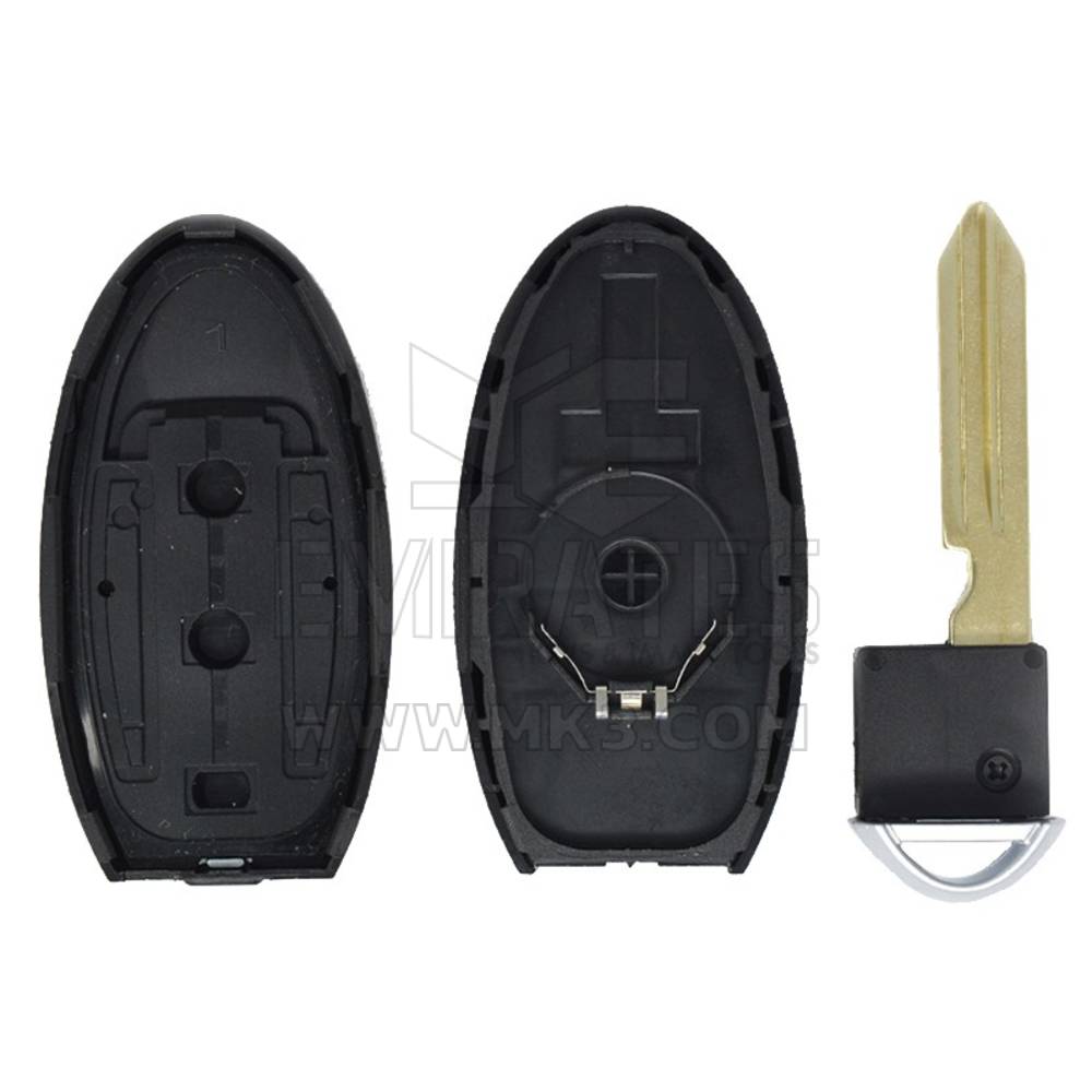 Pós-venda de alta qualidade Infiniti Smart Remote Key Shell 2 + 1 botão Tipo de bateria intermediária, tampa da chave remota, substituição do shell do chaveiro | Chaves dos Emirados